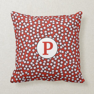 Coussin Motif pointillé de monogramme