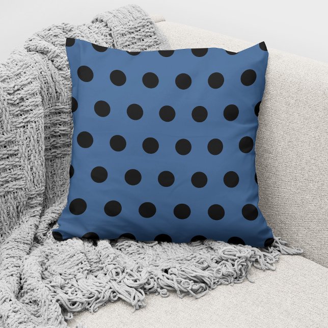 Coussin Motif Pois bleu moderne (Créateur téléchargé)