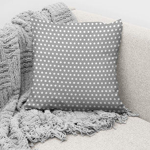 Coussin Motif Pois moderne Elegant Grey
