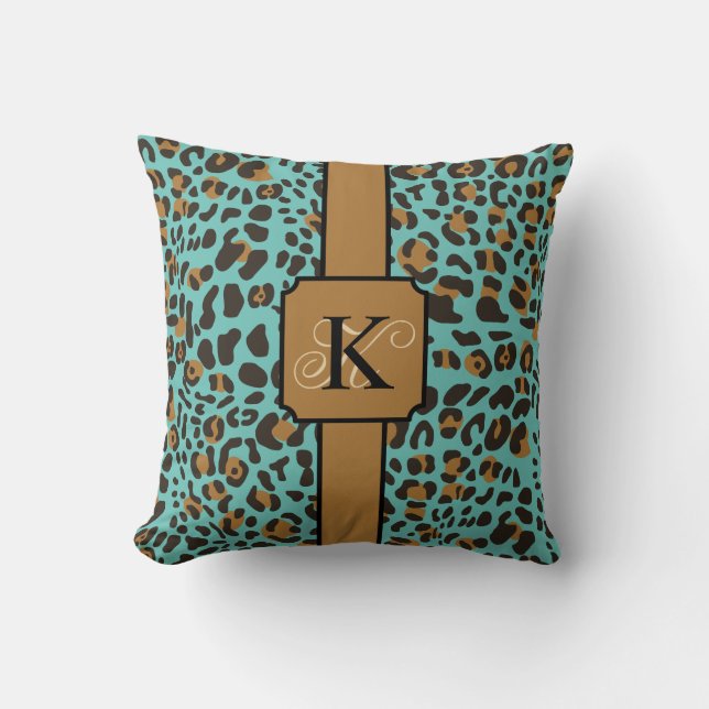 Coussin Motif Poster de animal Leopard Jaguar personnalisé (Recto)