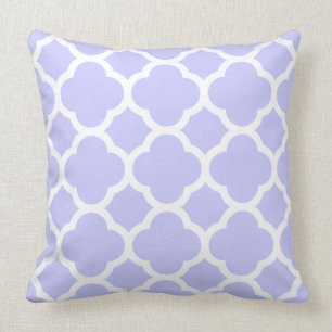 Coussin Motif Quatrefeuille Pervenche