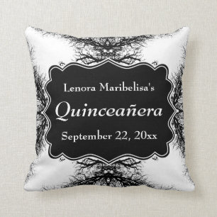 Coussin Motif Quinceanera d'arbres d'hiver