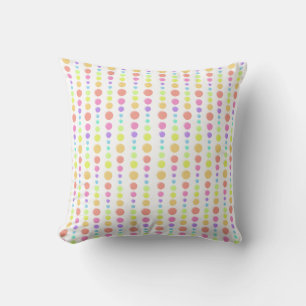 Coussin Motif Rainbow Pastel Dots