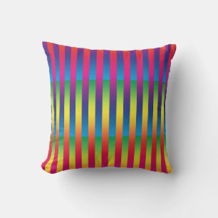 Coussin Motif rayé coloré
