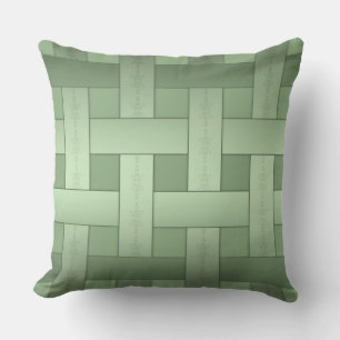 Coussin Motif rayé vert sans couture soie bordée moderne u