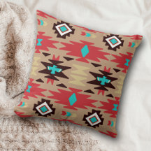 Motif Red Turquoise Native American Vision