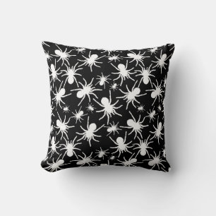 Coussin Motif Répétant noir et blanc   Spider Motif