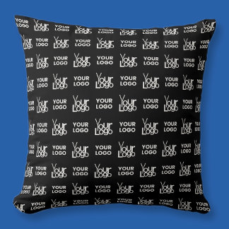 Coussin Motif répétitif de deux logos ou images