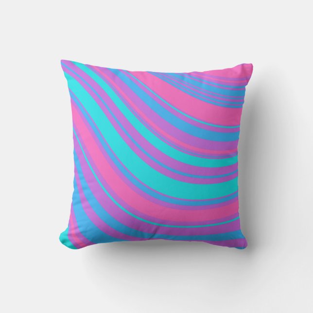 Coussin Motif rétro Wavy (Recto)