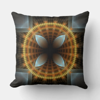 Coussin Motif rond fractal fée orné