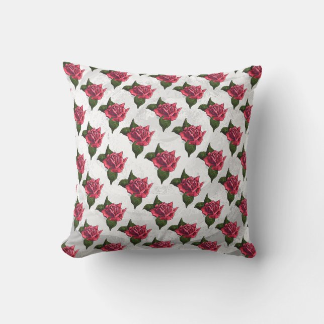 Coussin Motif rose (Recto)