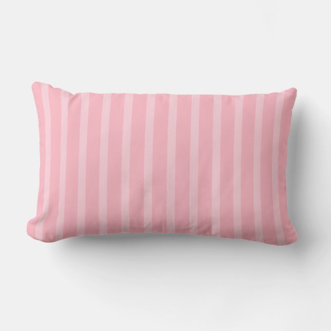 Coussin Motif rose avec rayures rose clair (Recto)