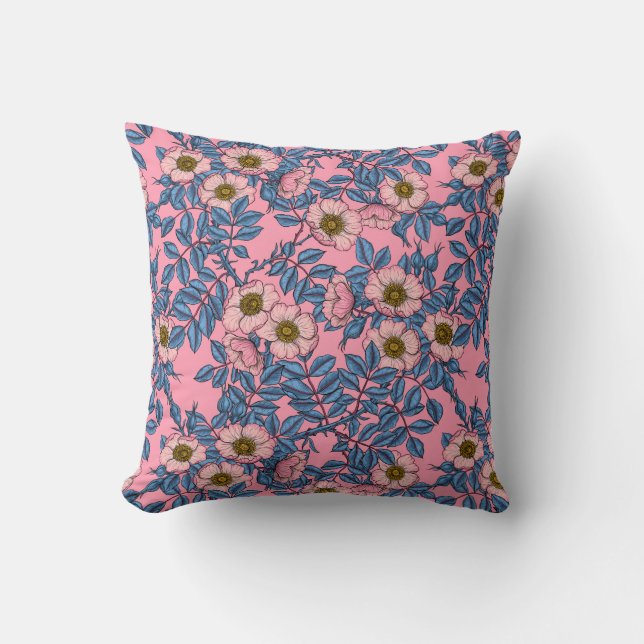 Coussin Motif rose de chien (Recto)