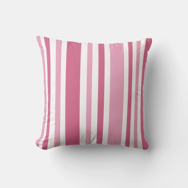 Coussin Motif rose de rayures (Recto)