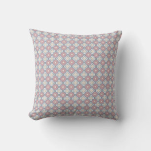 Coussin Motif rose et bleu
