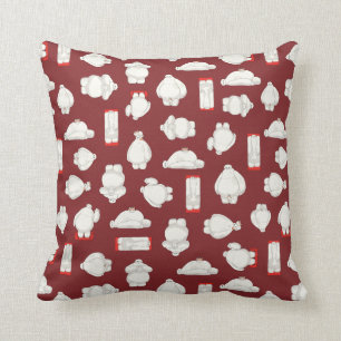 Coussin Motif rouge de Baymax et Mochi