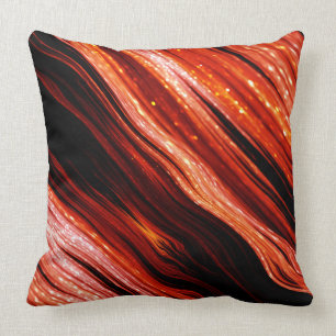 Coussin Motif rouge de rayures
