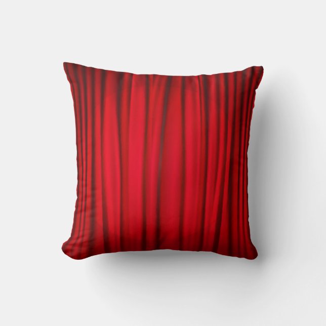 Coussin Motif rouge de rideau en étape (Recto)