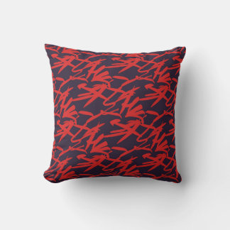 Coussin Motif rouge et bleu