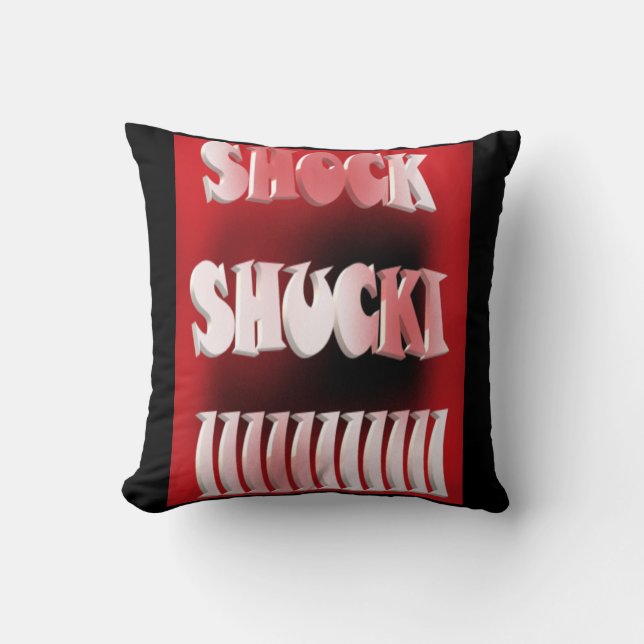 Coussin Motif rouge et noir choquant (Recto)