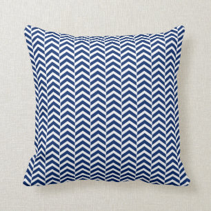 Coussin Motif Royal Blue Chevron