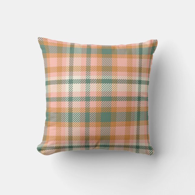 Coussin Motif Rustique Plaid (Recto)