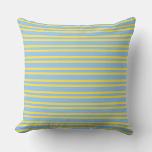 Coussin Motif sans couture à rayures bleues jaunes