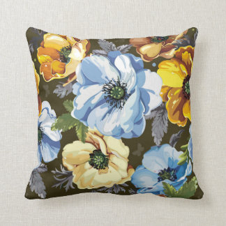 Coussin Motif sans couture avec belle floraison de bouquet