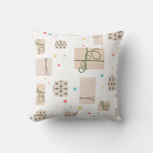 Coussin Motif sans couture avec boîtes cadeaux. Cadeaux em