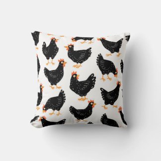 Coussin Motif sans couture avec poulet