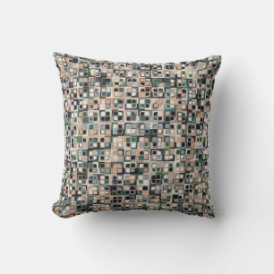 Coussin Motif sans couture. Carrés formant un pictu coloré