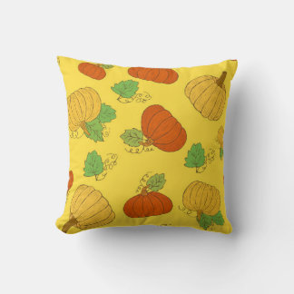 Coussin Motif sans couture citrouille. Brosse à griffes à 