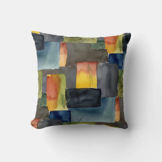 Coussin Motif sans couture de couleurs bloquées unique