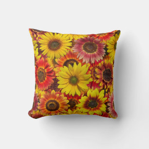 Coussin Motif sans couture de tournesols