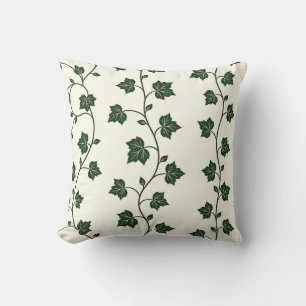 Coussin Motif sans couture de vigne de lierre vert classiq
