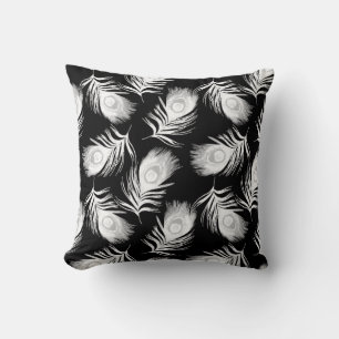 Coussin Motif sans couture décorative avec beau paon