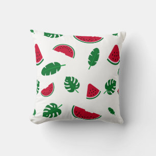 Coussin Motif sans couture d'été tropical pastèque