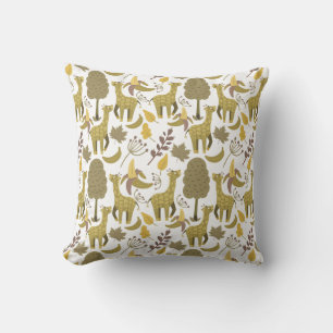 Coussin Motif sans couture Giraffe jaune blanc arrière - p