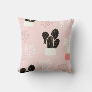 Coussin Motif sans joint avec cactus succulents feuilles a
