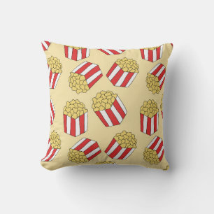 Coussin Motif sans soudure Popcorn. Vintage main dessinée
