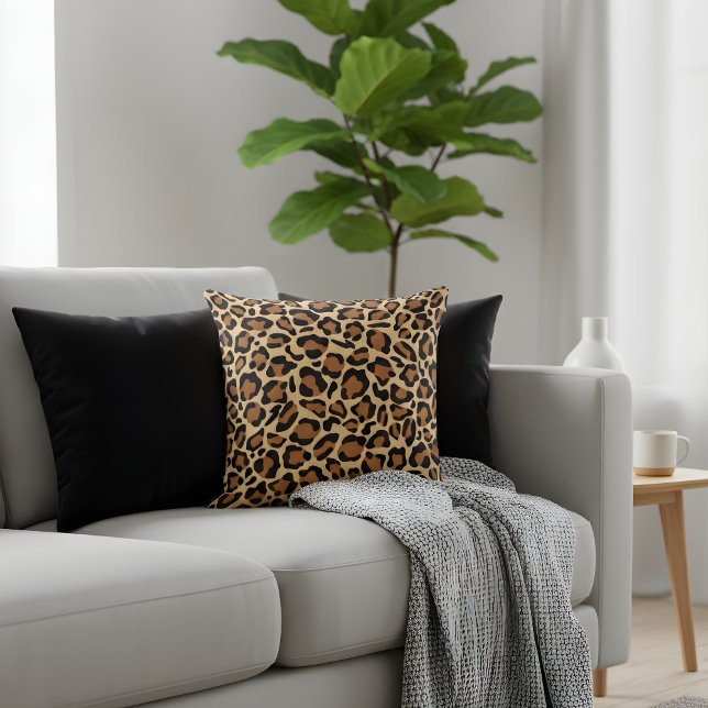 Coussin Motif sans voile Leopard (Créateur téléchargé)