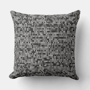Coussin Motif scandinave abstrait tricoté dans une teinte