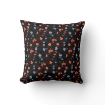 Motif simple à fleurs noires
