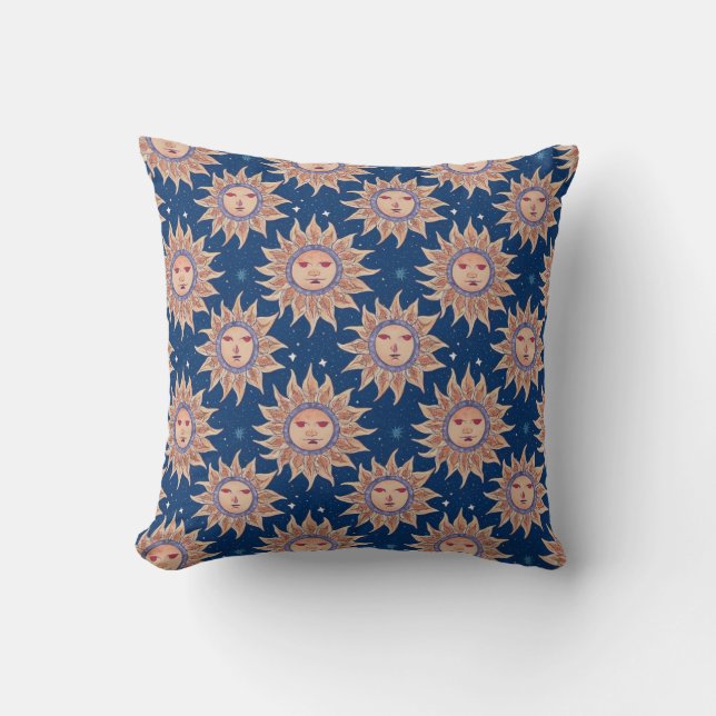 Coussin Motif solaire céleste (Recto)