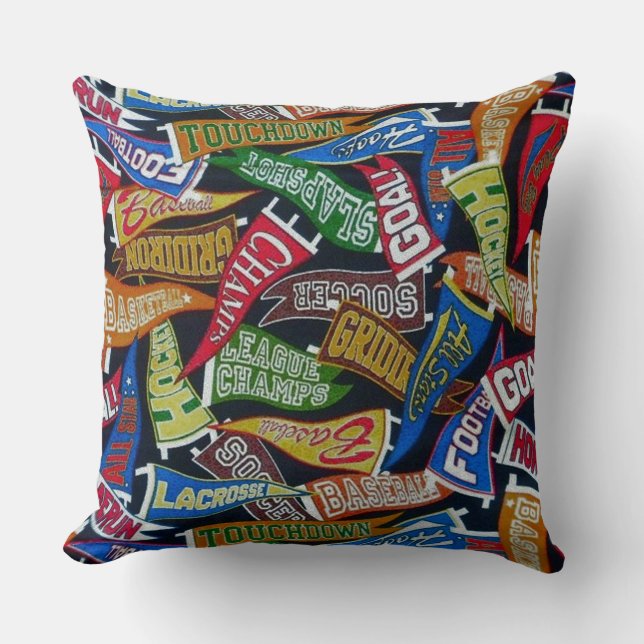 Coussin Motif sportif coloré (Recto)
