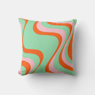 Coussin Motif Super Y2K rétro-tordu coloré
