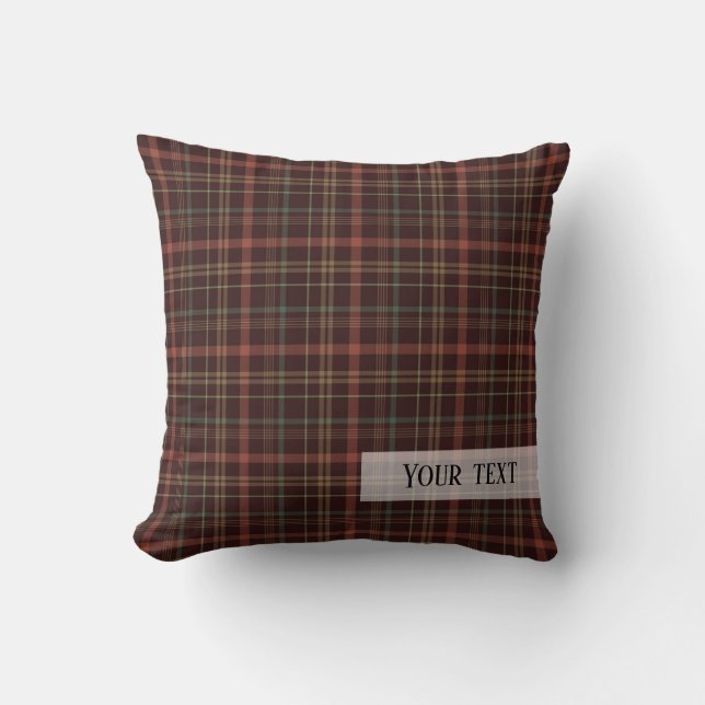Coussin Motif tartan de Thanksgiving (Recto)