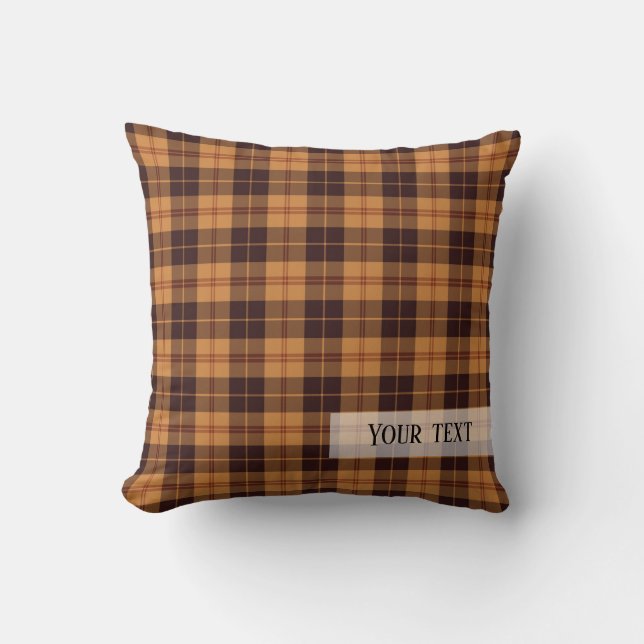 Coussin Motif tartan de Thanksgiving (Recto)