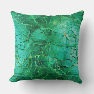 Coussin Motif textuel turquoise vif