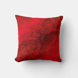 Coussin Motif texturé Abstrait rouge et noir